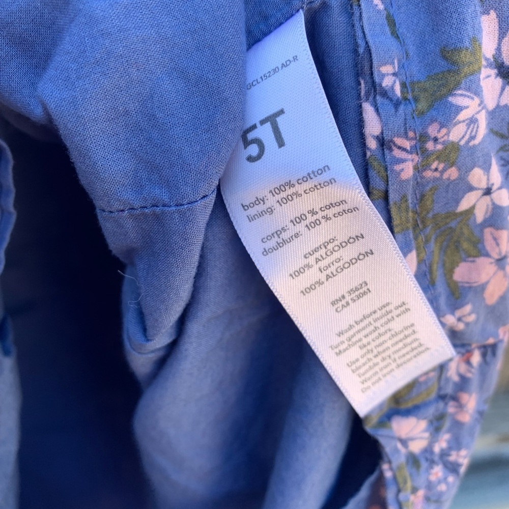 Soft Blue Floral Dress - Picture 3 of 5